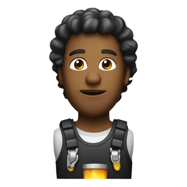 A guy saying oil up  sticker