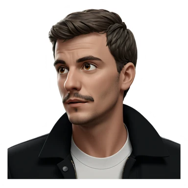 portrait of a stylish man sticker