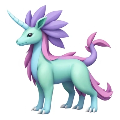 Meganium-Amaura-Suicune-fakemon (full body) sticker