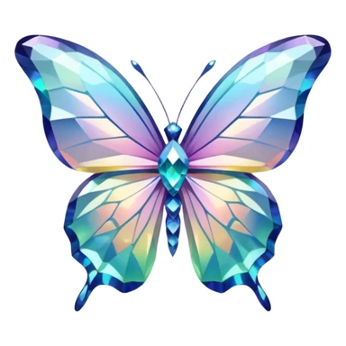 butterfly shaped 56-carat iridescent diamond sticker