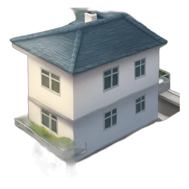 House roof top view sticker