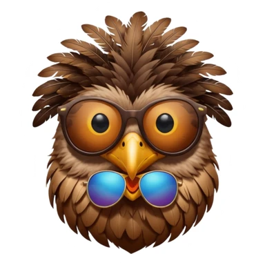 cool bird with sunglassess  sticker