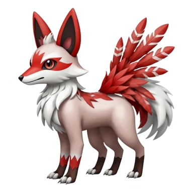 Meloetta-Zangoose-Lycanroc-Trico-Pokémon-Fakémon-fusion-hybrid-creature sticker