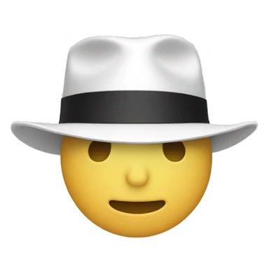 white hat with band   sticker