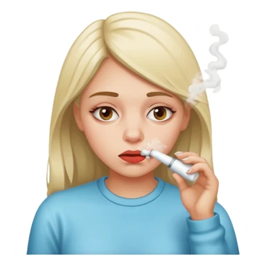 a girl snorting cocaine sticker