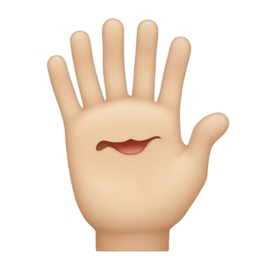 Saliva control hand sticker