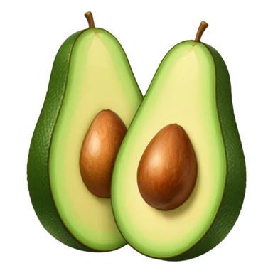 emoji of thin avocado slices sticker