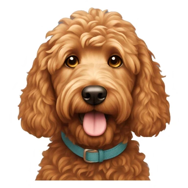 Red golden doodle sticker