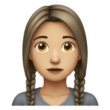 girl-work-sad sticker