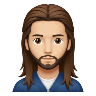 Tom Kaulitz with brown long hair  sticker
