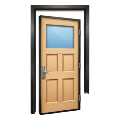 open door looking out into corridor in school sticker