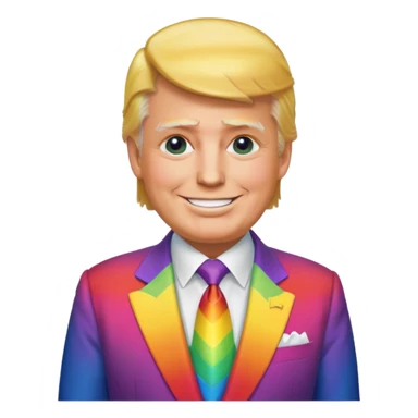 Rainbow Donald Trump  sticker