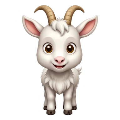 cute cartoon goat with horns sticker