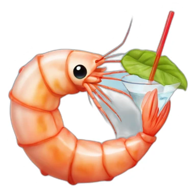 Shrimp with a cocktail  sticker