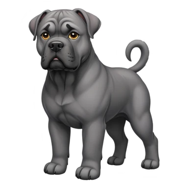 Grey cane corso sticker