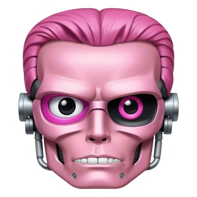 schwarzenegger-looking pink terminator with an excel logo instead of one eye sticker