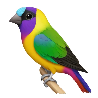 2 Gouldian finches sticker