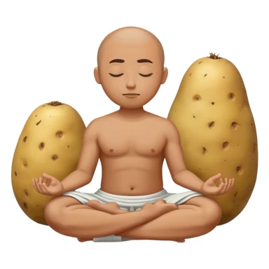 meditater potato temple sticker