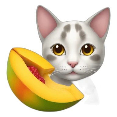 cat with mango sticker