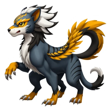 Houndoom-Tigress-Luxray-Silvally-Gryphon-fusion (full body) sticker