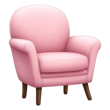 Pastel pink Cosy chair sticker