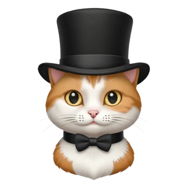 cat wearing a tophat sticker
