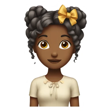 girl with bow in hair sticker