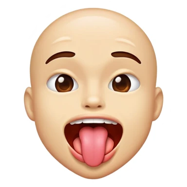 Tongue out and shaking sticker