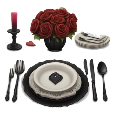 Romantic Gothic table setting  sticker