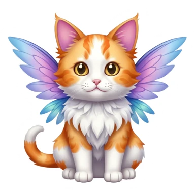 Fairy cat with wings sticker