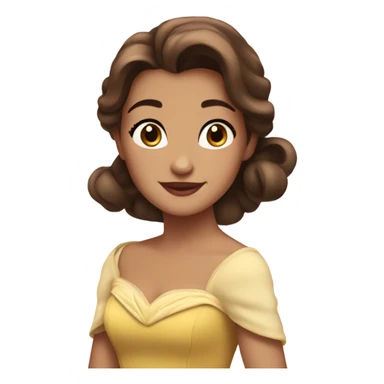 Generate belle disney princess sticker