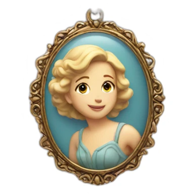 cameo necklace sticker