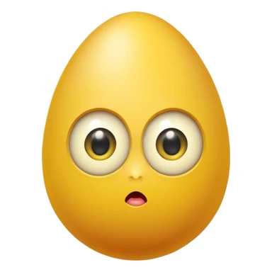 yellow egg with eyes looking funny sticker