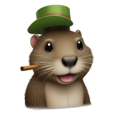 Nutria con un cigarro sticker