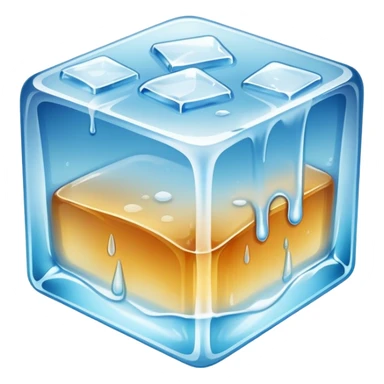 Melting ice cube  sticker