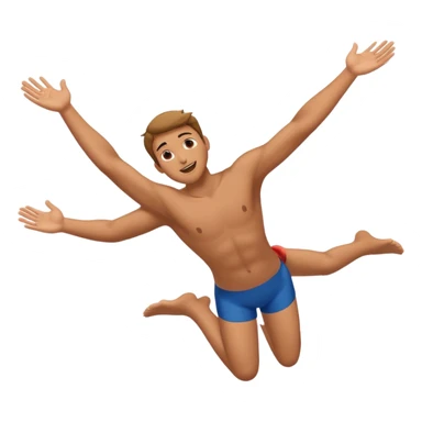 Person falling from the sky sticker