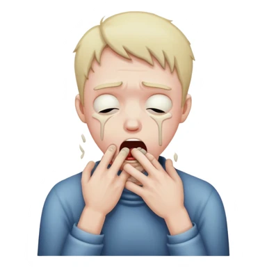 Person chocking themselves  sticker