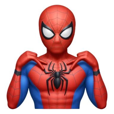 emoji de spiderman haciendo ejercicio sticker