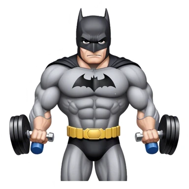 Batman with dumbell sticker