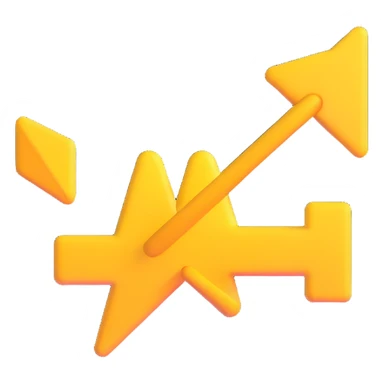 stock buy signal emoji with clear upward arrow, financial theme, simple and bold, no text sticker