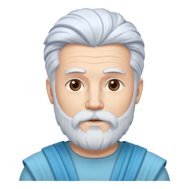 Uranus, God of Sky from Gods and Goddesses with white hair and beard, pale blue outfit sticker
