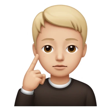 Hand pointing at someone, one eye closed  sticker