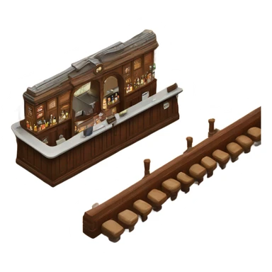 Bar that is a train station sticker