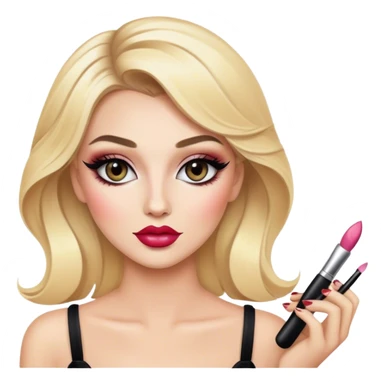 luxury blonde makeup artist glam sticker