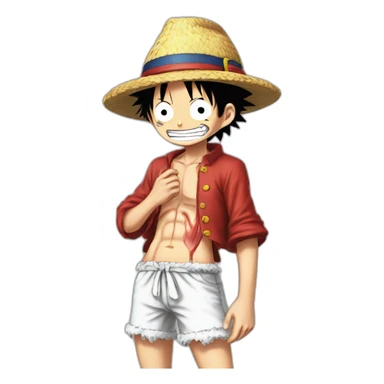 luffy-onepiece-eating-meat sticker