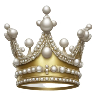 a detailed, shiny and pearly imperial crown sticker