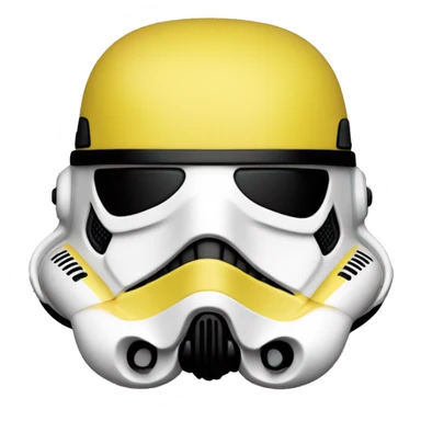 Black and yellow stormtrooper helmet  sticker
