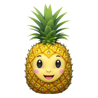 Pineapple labubu sticker