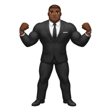 Bouncers, or security personnel, are large black men nearly always dressed in black; they are emblems of physical power but not social status. sticker