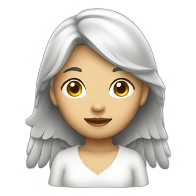 Female Asian angel sticker